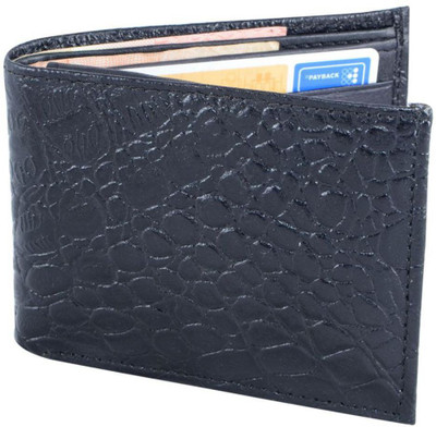 

Holboro Men Black Genuine Leather Wallet(6 Card Slots)