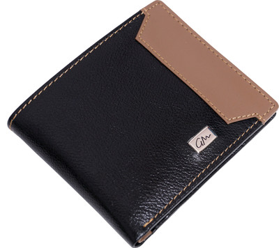 

Gentleman Men Black Genuine Leather Wallet(3 Card Slots), Black;brown