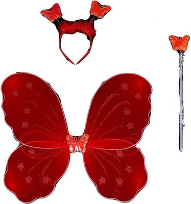 

Funcart Funcart Red beautiful butterfly wings set ( 1 wand, 1 headband & wings)