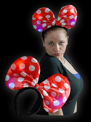 

Funcart Jumbo Led Red Headband polka dots