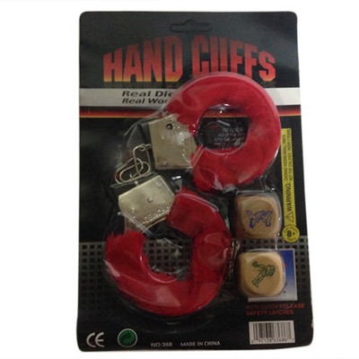

Funcart Red Fluffy Handcuffs with Dice