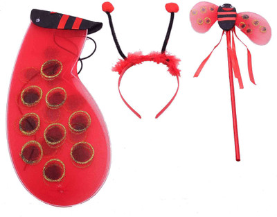 

Funcart Lady Bird Wings Costume with wand and headband ( 3 pcs / pack)
