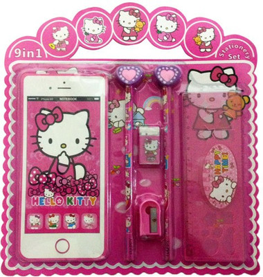 Funcart Hello Kitty Iphone shape notebook Stationery Set (pack of 6)