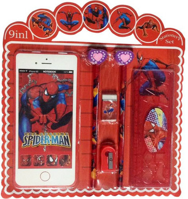 

Funcart Spiderman Iphone shape notebook Stationery Set (pack of 6)