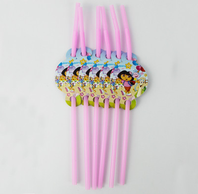 

Funcart Dora theme straws ( pack of 6)