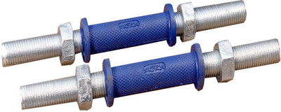 

Skera Dumbbell Rods 14" (Pair) Weight Lifting Bar(Silver, Blue), Blue;grey
