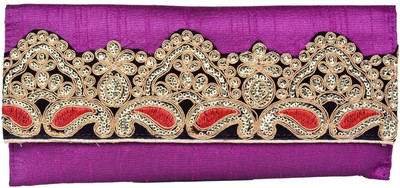 

Bagaholics Party Purple, Red, Black, Gold Clutch, Black;gold;purple;red