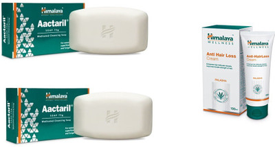 Himalaya ANTI HAIR LOSS CREAM(100 ML) WITH Aactaril medicated cleansing soap (150G)(Set of 3) available at flipkart for Rs.480