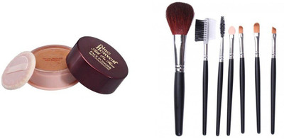 

Blue Heaven silk on face powder , WITH 7 brush set(Set of 2)