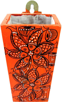 

Amazin 1 Compartments Wooden Newspaper Holder(Orange, Black, White)