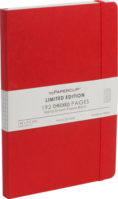 

mypaperclip A5 Notebook(Checks Executive, Red)