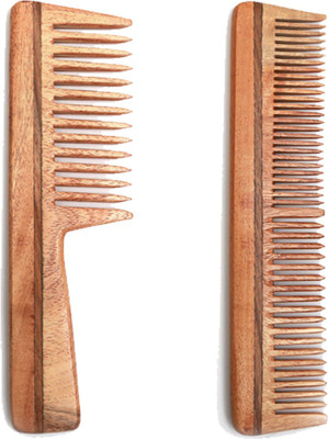 

Ishita International Handmade Neem Wood Anti-static Combs Combos