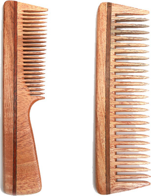 

Ishita International Handmade Neem Wood Anti-static Combs Combos