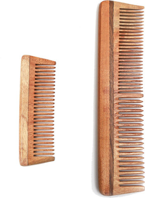 

Ishita International Handmade Neem Wood Anti-static Combs Combos