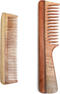 

Ishita International Handmade Neem Wood Anti-static Combs Combos