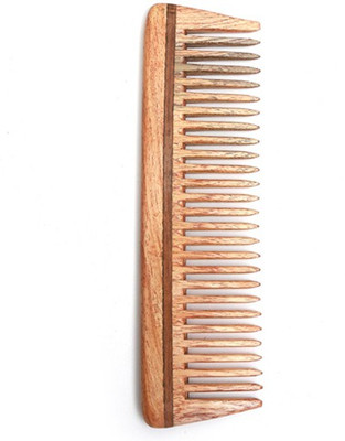 

Ishita International Handmade Neem Wood anti-static Boad Shampoo Comb