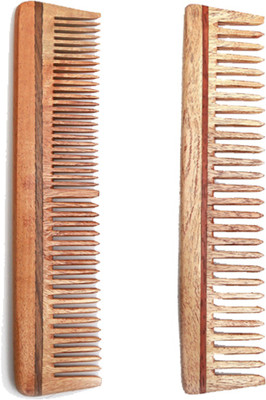 

Ishita International Handmade Neem Wood Anti-static Combs Combos