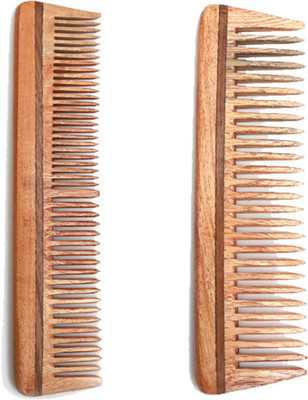 

Ishita International Handmade Neem Wood Anti-static Combs Combos