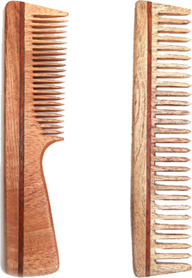 

Ishita International Handmade Neem Wood Anti-static Combs Combos