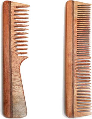 

Ishita International Handmade Neem Wood Anti-static Combs Combos