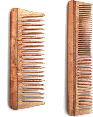 

Ishita International Handmade Neem Wood Anti-static Combs Combos