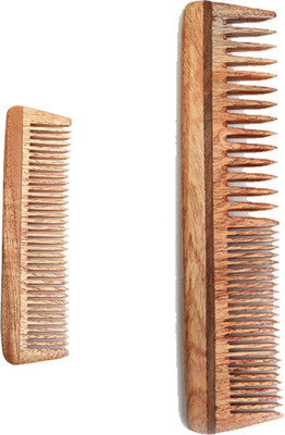 

Ishita International Handmade Neem Wood Anti-static Combs Combos