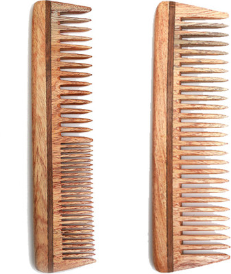

Ishita International Handmade Neem Wood Anti-static Combs Combos