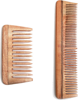 

Ishita International Handmade Neem Wood Anti-static Combs Combos