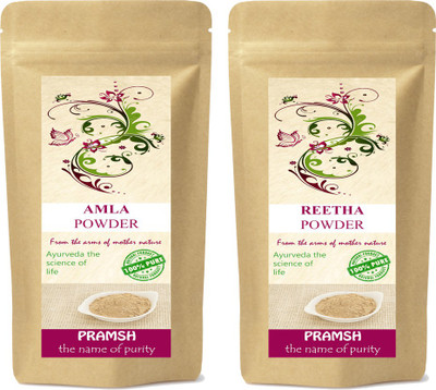 

PRAMSH Premium Quality Amla & Reetha Powder Combo 100gm Each(200 g)
