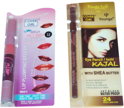 

Cover Girl Cover Girl Pen Style Gloss - Rose Pink_12 & Kohl Kajal (Pack of 2)(120 g, Cover Girl)