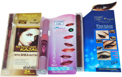 

Cover Girl Cover Girl Pen Style Gloss - Rose Pink_12 & Kohl Kajal & Liquid Liner Pen (Pack of 3)(150 g, Cover Girl)