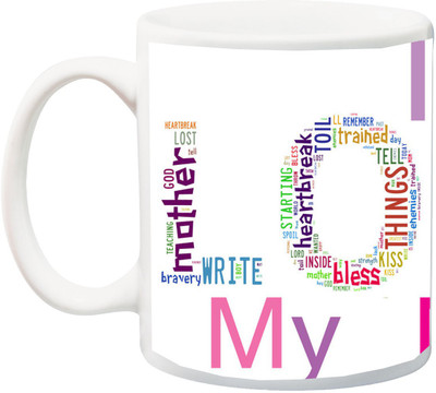

ME&YOU Gift for Mummy/mother/mum;i Love My Mom color 3D Printed Ceramic Mug(325 ml), Multicolor