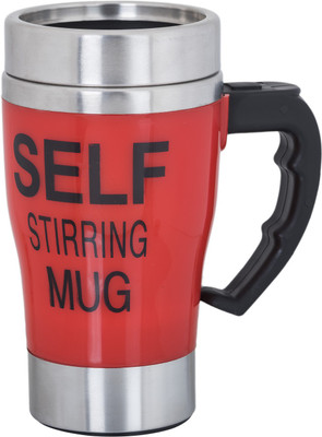 

Gadge Gadge Self stirring Aluminium Mug(450 ml), Multicolor