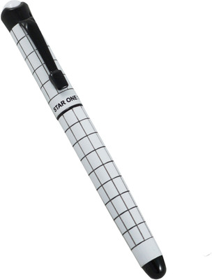 Auteur Star One Designer White Body Black Trims Roller Ball Pen