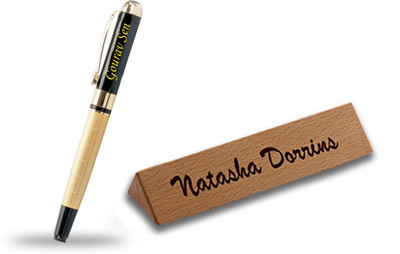 

Presto Best Gift For Your Teacher Student Colleagues Father Mother Brother Sister Friends Name Engraved wooden Box and Ball Pen(Pack of 2)