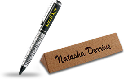 

Presto Best Gift For Your Teacher Student Father Mother Brother Sister Friends Name Engraved wooden Box and Ball Pen(Pack of 2)