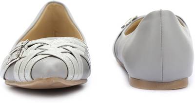 Addons Addons Grey Colored Ballerinas Bellies