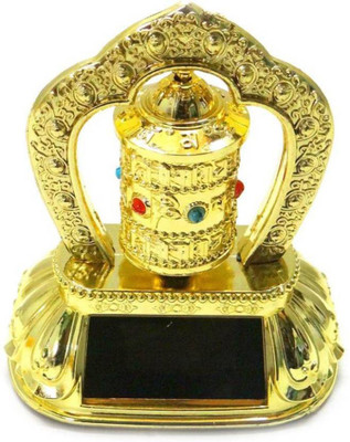 

Smstraders Gifts Solar Prayer Wheel Decorative Showpiece - 9 cm(Plastic, Yellow)