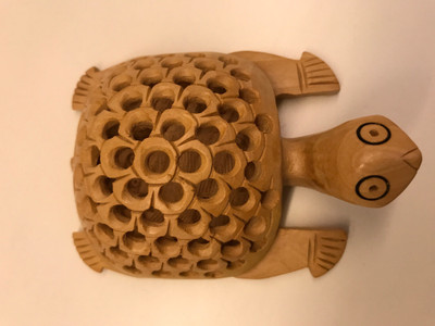 

aadayae TORTOISE Decorative Showpiece - 4 cm(Wooden, Brown)