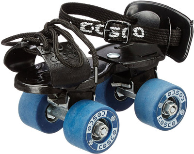 

Cosco Tenacity Super Jr. (16.5 - 19.5 cm) Age Group (3 - 6 Years) Quad Roller Skates - Size 8 - 11 UK(Blue, Black)