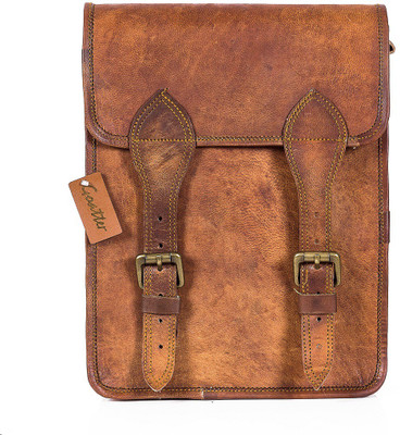 

Goatter Boys & Girls Formal Brown Genuine Leather Sling Bag