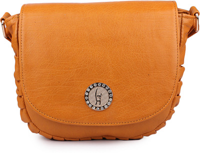 

STYLE FASHION Girls Casual Brown PU Sling Bag
