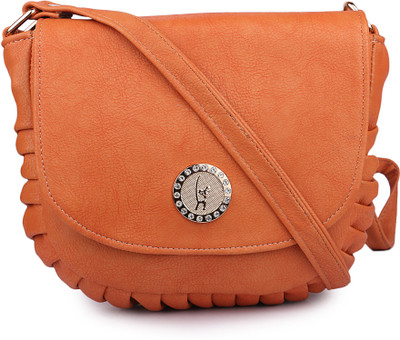 

TR Fashion Women Casual Gold PU Sling Bag