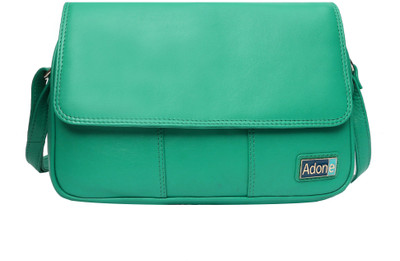 

Adone Women Casual Green Genuine Leather Sling Bag