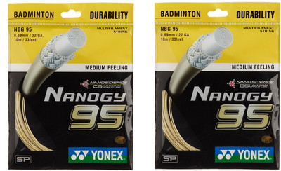 Yonex Nano GY 95 0.69 Badminton String 10 m Gold