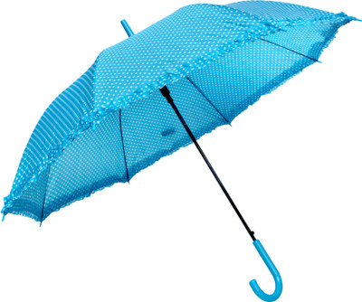 

HOU-DY Blue Polka Dots Frilled Umbrella(Blue)