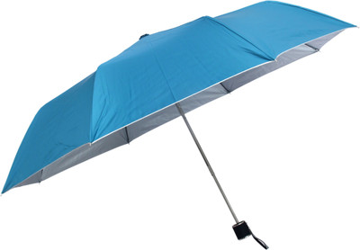 

HOU-DY Nylon 3 Fold Turquoise Umbrella(Blue)