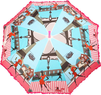 

HOU-DY My Style Auto Open Frill Purple Umbrella(Multicolor)