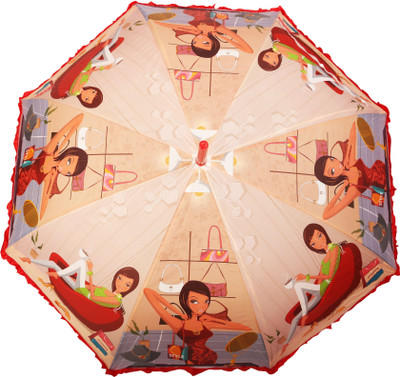 

HOU-DY My Style Auto Open Frill Trendy Umbrella(Multicolor)