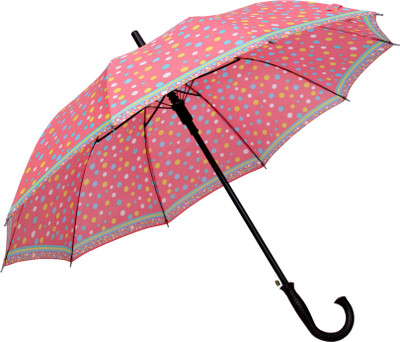 

HOU-DY Trendy Orange Polka Dot Pongee Umbrella(Orange)